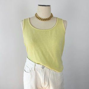 Vintage St. John Yellow Knit Tank
